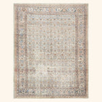 Beige Vintage Antique Traditional Heriz Wool Rug - 11'3" x 14'4"