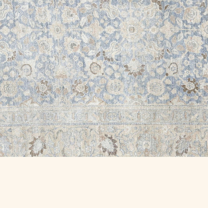 Grey Vintage Antique Traditional Tabriz Wool Rug - 8'4" x 11'5"