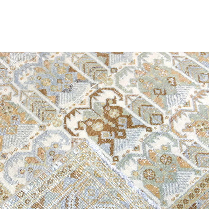 Ivory Vintage Antique Traditional Melayer Wool Rug - 4'8" x 5'8"