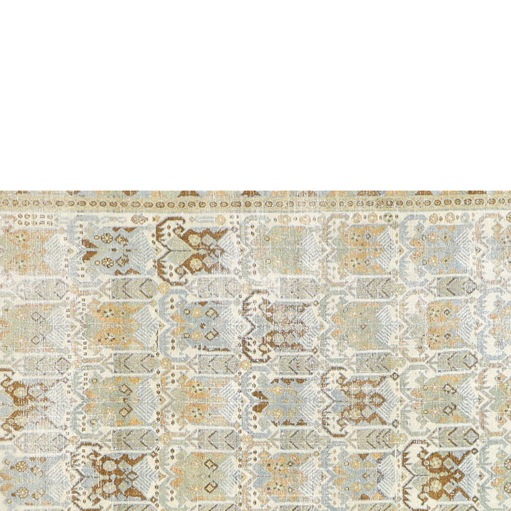 Ivory Vintage Antique Traditional Melayer Wool Rug - 4'8" x 5'8"