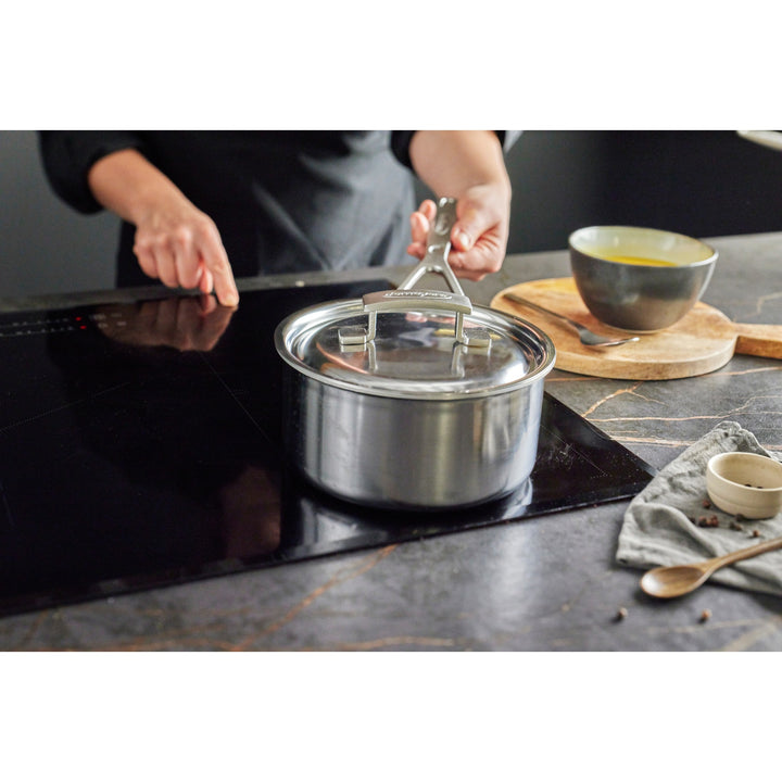 5-Ply 2-qt Stainless Steel Saucepan