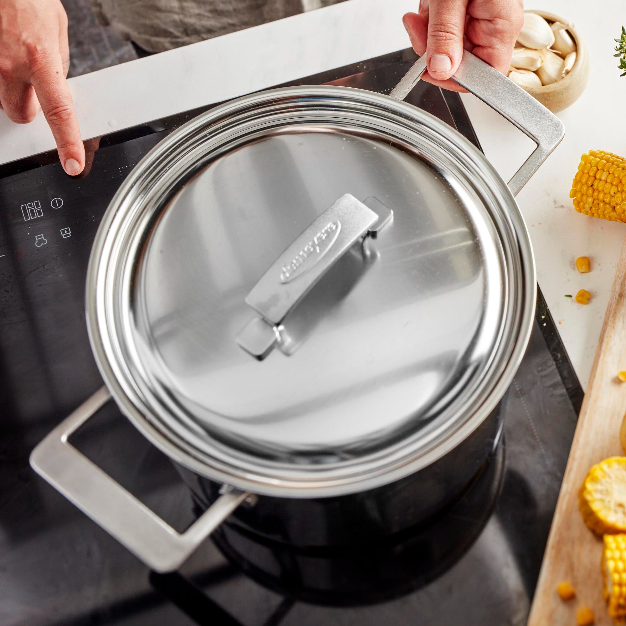 5-Ply Stainless Steel Stock Pot - Thumbnail 4