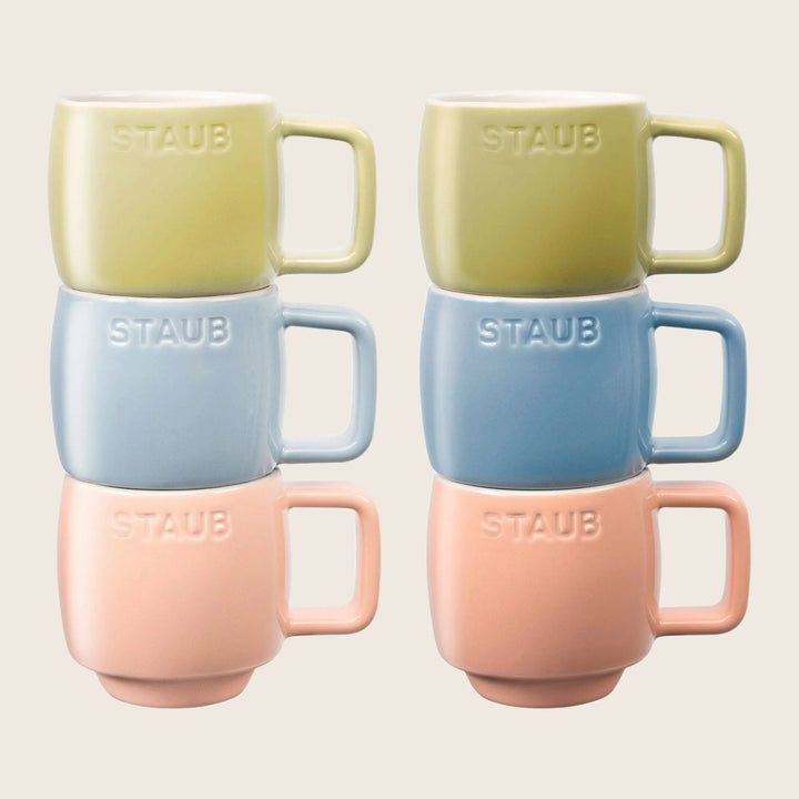 6 Pastel Espresso Cups