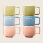 6 Pastel Espresso Cups