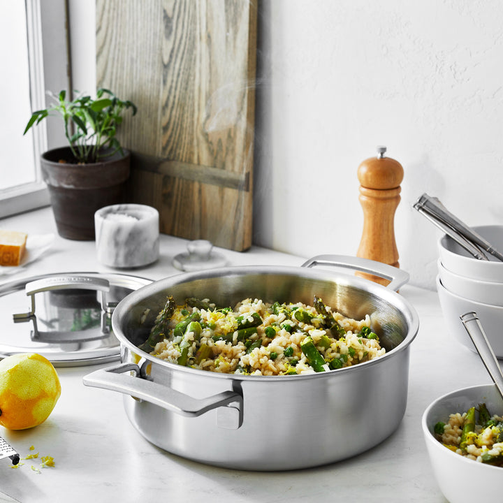 5-Ply 4-qt Stainless Steel Deep Sauté Pan