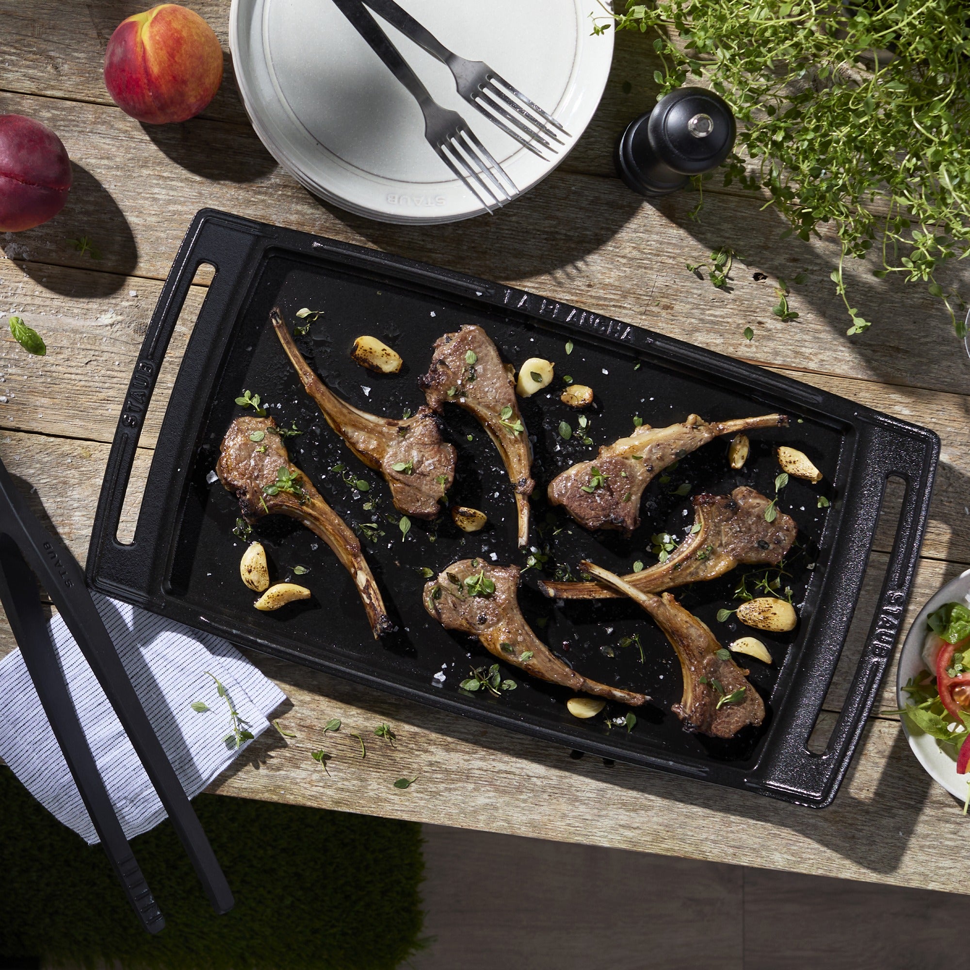 Staub Double Burner Cast Iron Griddle - Thumbnail 2