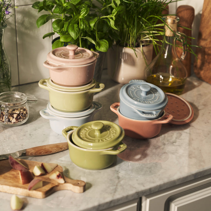 6-pc Pastel Mini Round Cocotte Set