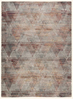 Red Contemporary Wool Silk Blend Rug - 8' x 10'