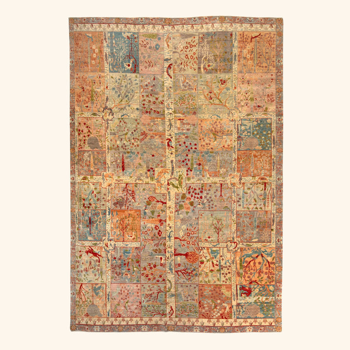 Multicolored Aurora Traditional Wool Rug - 9'10" x 14'2"