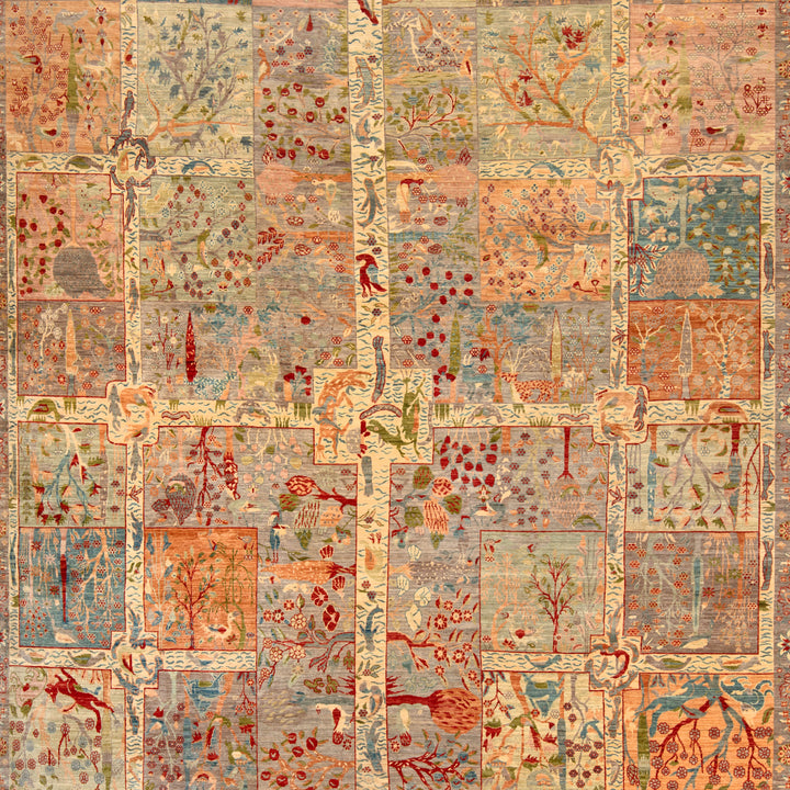Multicolored Aurora Traditional Wool Rug - 9'10" x 14'2"