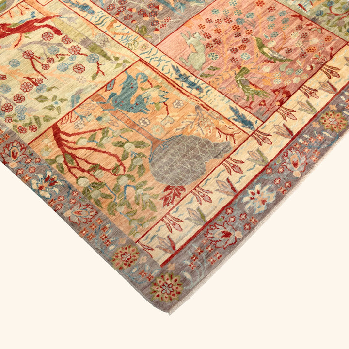 Multicolored Aurora Traditional Wool Rug - 9'10" x 14'2"