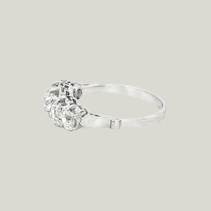 Edwardian Diamond Five-Stone Band in Platinum