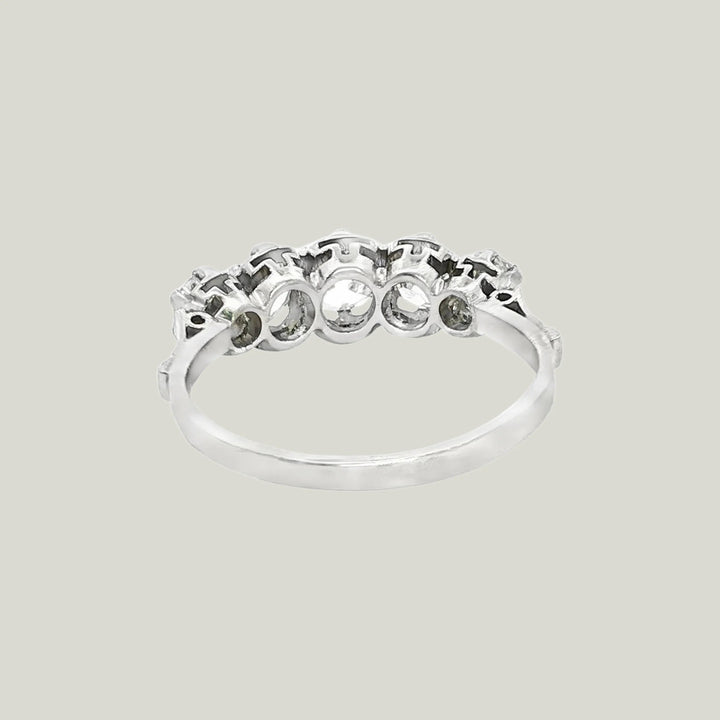 Edwardian Diamond Five-Stone Band in Platinum