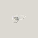 French Art Deco Engagement Ring in 14k White Gold