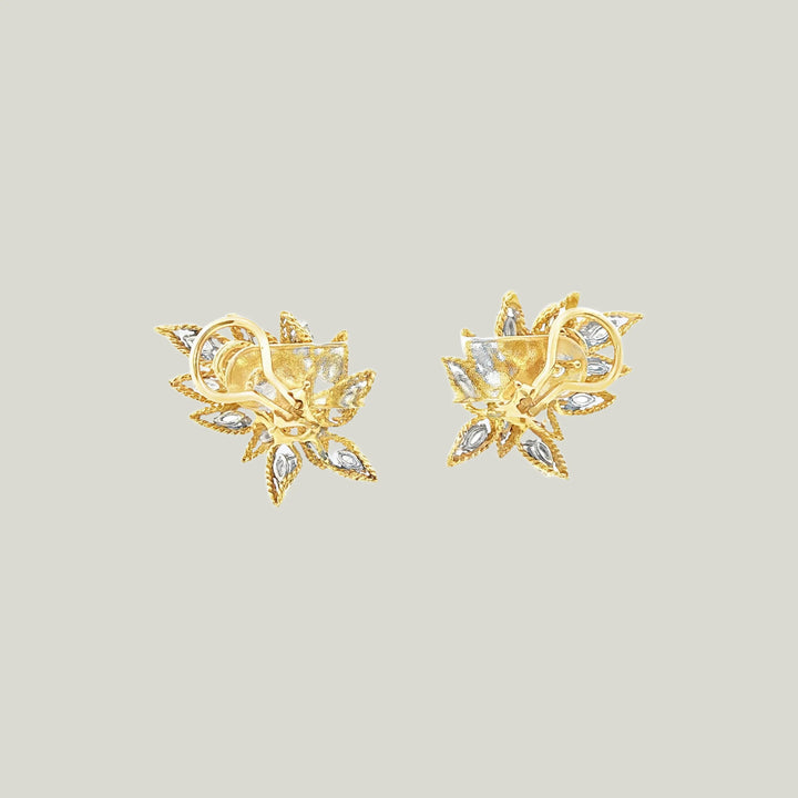 18K Spray Diamond Earrings