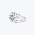 1950s Diamond Dome Cocktail Ring in White Gold