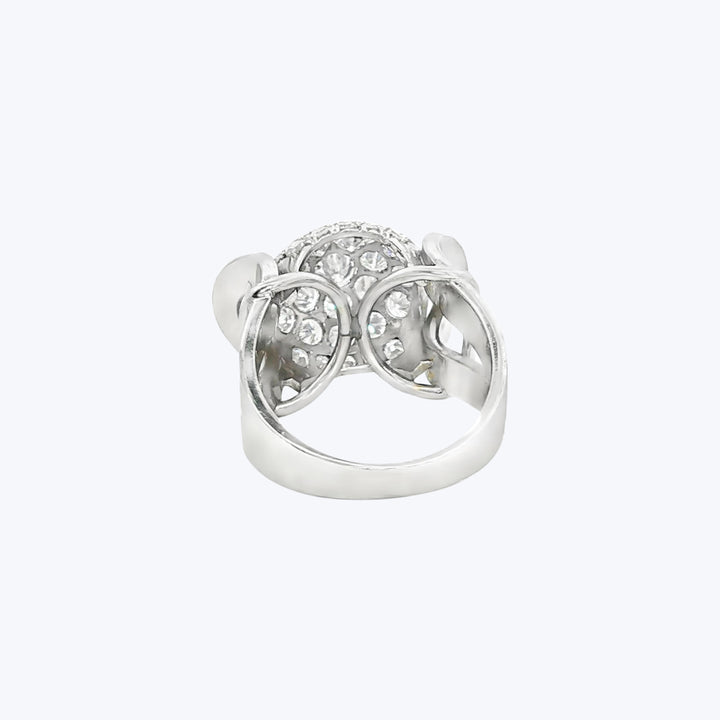 1950s Diamond Dome Cocktail Ring in White Gold