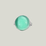 Art Deco Platinum, Diamond and Chrysoprase Cameo Ring