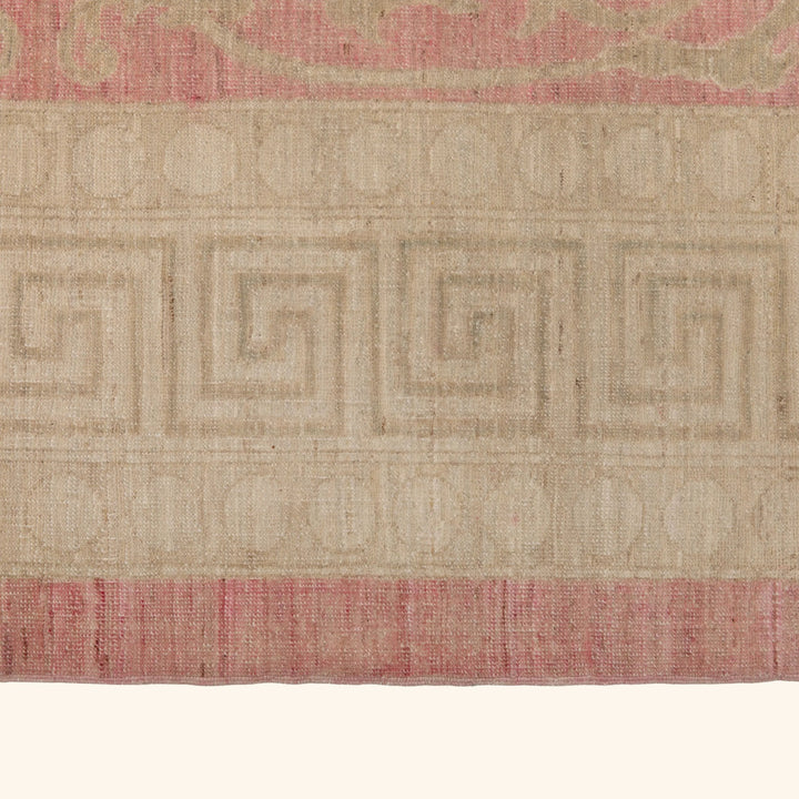 Red Vintage Traditional Wool Cotton Blend Rug - 10'2" x 12'1"