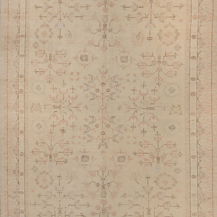 Traditional Wool Cotton Blend Rug - 9'8" x 12'10"
