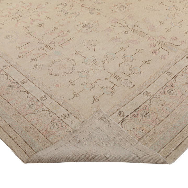 Traditional Wool Cotton Blend Rug - 9'8" x 12'10"