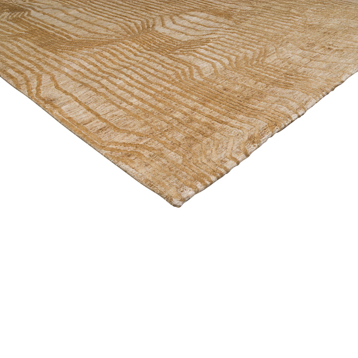 Camel Textured Silk Wool Linen Blend Rug - 8' x 10'