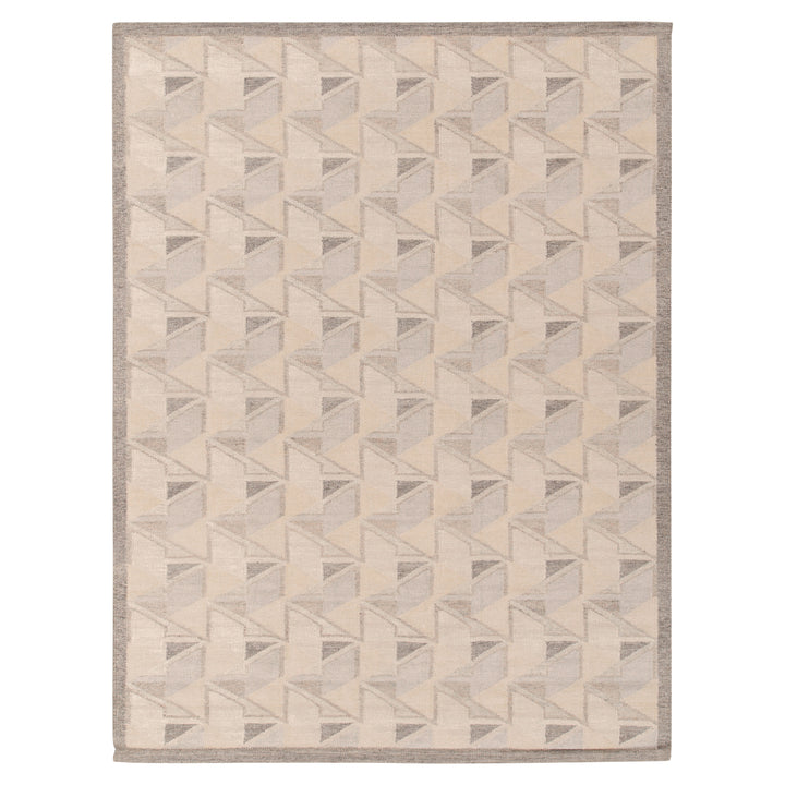 Grey Swedish Inspired Flatweave Wool Rug