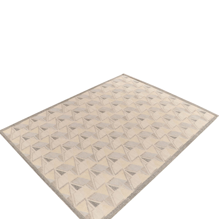 Grey Swedish Inspired Flatweave Wool Rug