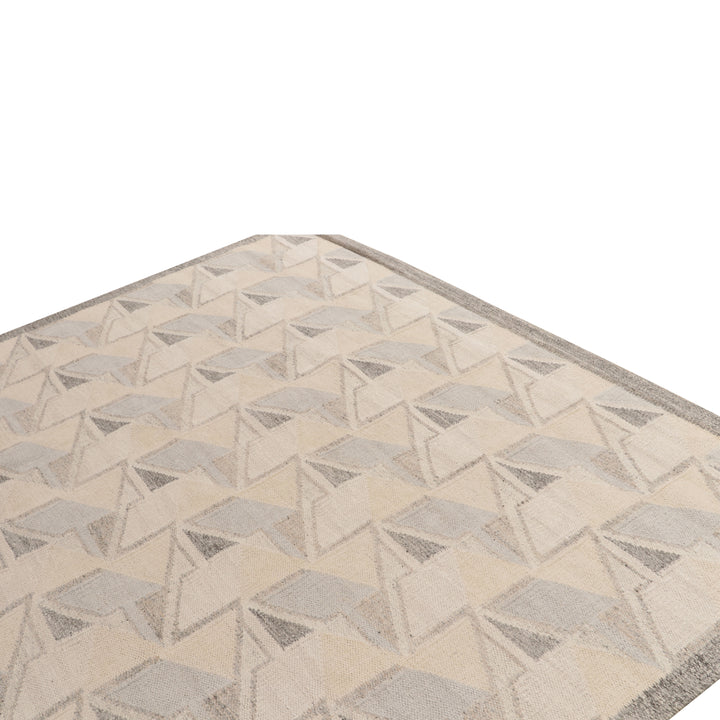 Grey Swedish Inspired Flatweave Wool Rug