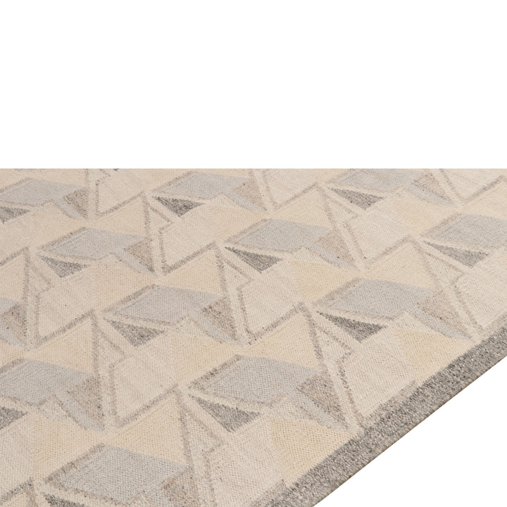 Grey Swedish Inspired Flatweave Wool Rug