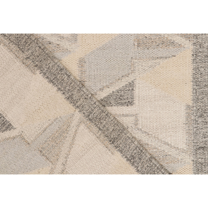 Grey Swedish Inspired Flatweave Wool Rug