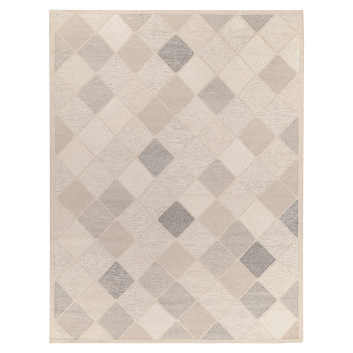 Beige Swedish Inspired Flatweave Wool Rug