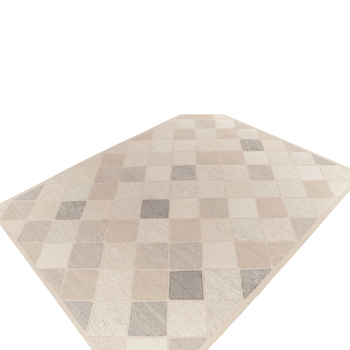 Beige Swedish Inspired Flatweave Wool Rug
