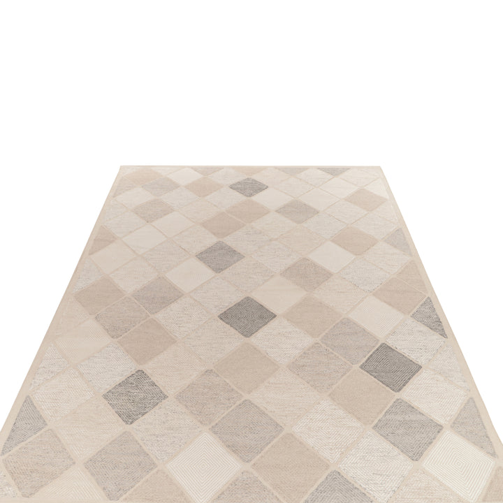 Beige Swedish Inspired Flatweave Wool Rug