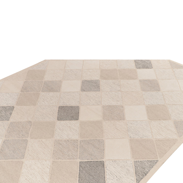 Beige Swedish Inspired Flatweave Wool Rug