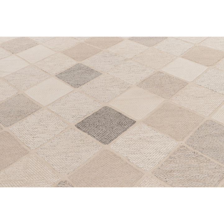Beige Swedish Inspired Flatweave Wool Rug