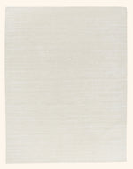 Ivory Textured Wool Silk Linen Blend Rug - 8' x 10'