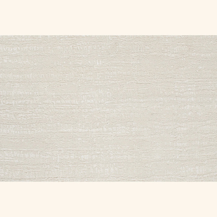 Ivory Textured Wool Silk Linen Blend Rug - 8' x 10'