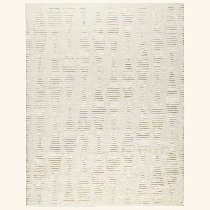 Ivory Moroccan Wool Rug - 8' x 10'