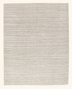Grey Textured Wool Silk Linen Blend Rug - 8' x 10'