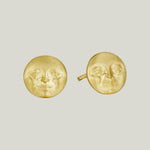 Invisible Moonface Stud Earrings