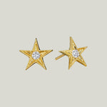 Five Point Star Stud Earrings 10mm