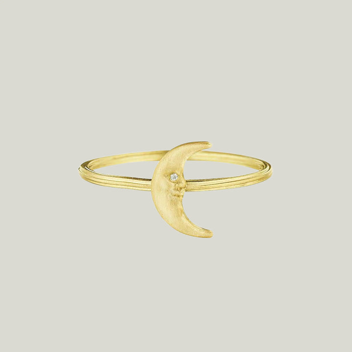 Crescent Moonface Stacking Ring