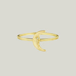Crescent Moonface Stacking Ring