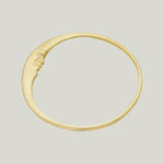 Gold Crescent Moonface Bangle