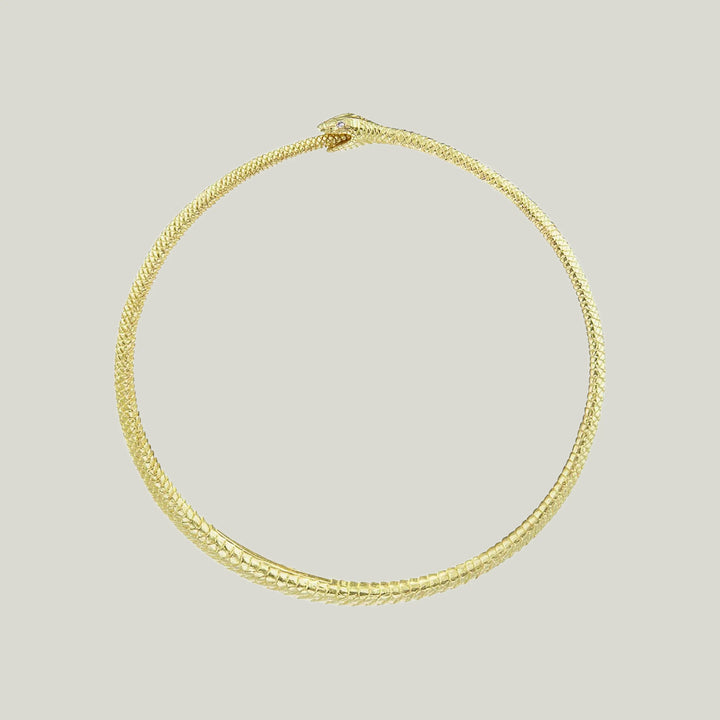 Gold Ouroboros Bangle
