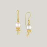 Bosch Pearl French Wire Earrings with White Pearls