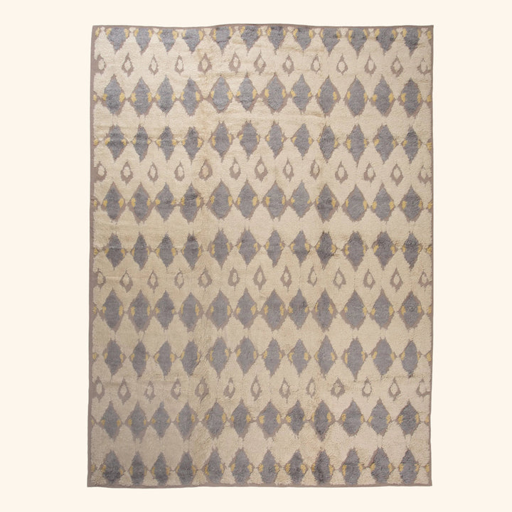 Beige Moroccan Wool Rug - 12' x 16'