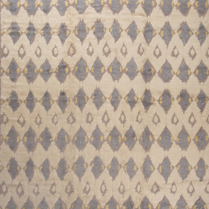Beige Moroccan Wool Rug - 12' x 16'