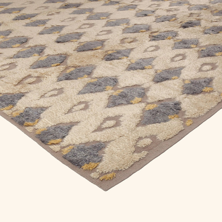 Beige Moroccan Wool Rug - 12' x 16'